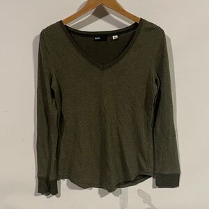 BDG Women's Green Olive Long Sleeve Top